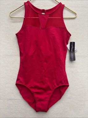 So Danca Red High-Neck Women's One-Piece Dance piece 6